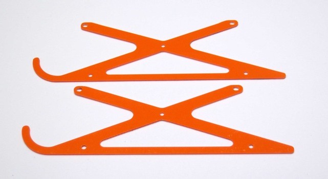 ALIGN T-REX 450 REPLACEMENT HIGH VISIBILITY ORANGE G-10 LANDING GEAR SIDES (11771GO)