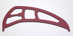 ALIGN T-REX 600 RED CARBON FIBER TAIL ROTOR FIN (11721R)