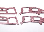 ALIGN T-REX 250 RED CARBON FIBER FRAME SET (4 PIECES)