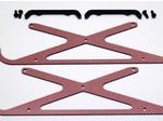 ALIGN T-REX 450 RED CARBON FIBER LANDING GEAR SET