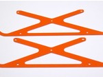 ALIGN T-REX 450 REPLACEMENT HIGH VISIBILITY ORANGE G-10 LANDING GEAR SIDES