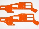 ALIGN T-REX 450 UPPER HIGH VISIBILITY ORANGE G-10 FRAME SET (2 PIECES)