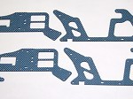 ALIGN T-REX 450 BLUE CARBON FIBER FRAME SET (4 PIECES)