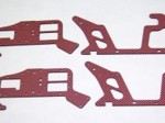 ALIGN T-REX 450 RED CARBON FIBER FRAME SET (4 PIECES)