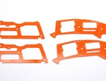 ALIGN T-REX 250 HIGH VISIBILITY ORANGE G-10 FRAME SET (4 PIECES)