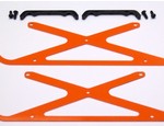 ALIGN T-REX 450 HIGH VISIBILITY ORANGE G-10 LANDING GEAR SET