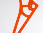BLADE 450 HIGH VISIBILITY ORANGE G-10 CARBON FIBER ROTOR FIN