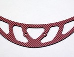 ALIGN T-REX 600 RED CARBON FIBER TAIL BOOM FIN