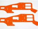 ALIGN T-REX 450 UPPER HIGH VISIBILITY ORANGE G-10 FRAME SET (2 PIECES) (11704O)