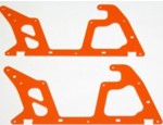 ALIGN T-REX 450 LOWER HIGH VISIBILITY ORANGE G-10 FRAME SET (2 PIECES) (11705O)