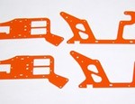 ALIGN T-REX 450 HIGH VISIBILITY ORANGE G-10 FRAME SET (4 PIECES)