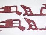 ALIGN T-REX 450 RED CARBON FIBER FRAME SET (4 PIECES)