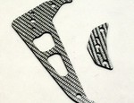 ALIGN T-REX 250 SILVER CARBON FIBER TAIL FIN SET