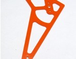 E-FLITE BLADE 400 HIGH VISIBILITY ORANGE G-10 CARBON FIBER ROTOR FIN