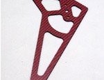 E-FLITE BLADE 400 RED CARBON FIBER ROTOR FIN
