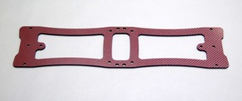 ALIGN T-REX 700 RED CARBON FIBER BOTTOM PLATE (11733R)