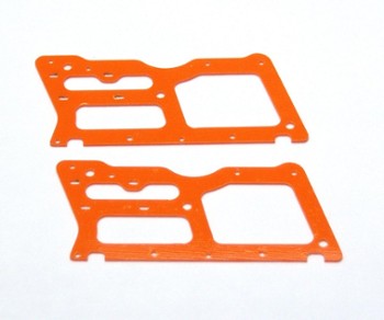 ALIGN T-REX 250 HIGH VISIBILITY ORANGE G-10 LOWER FRAME (2) (11753O)