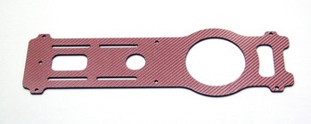 ALIGN T-REX 550 RED CARBON FIBER BOTTOM PLATE (11763R)