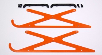 ALIGN T-REX 450 HIGH VISIBILITY ORANGE G-10 LANDING GEAR SET (11770GO)