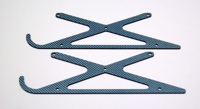 ALIGN T-REX 450 REPLACEMENT BLUE CARBON FIBER LANDING GEAR SIDES (11771B)