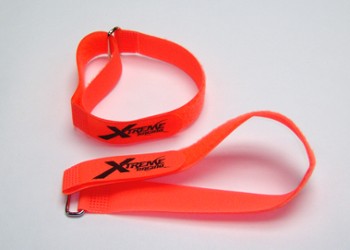 XTREME RACING 1" X 18" ORANGE BATTERY STRAPS (2) (2201)