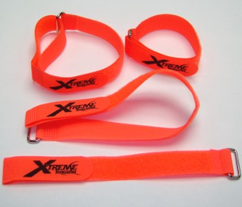 XTREME RACING ORANGE BATTERY STRAP KIT (4) (2202)