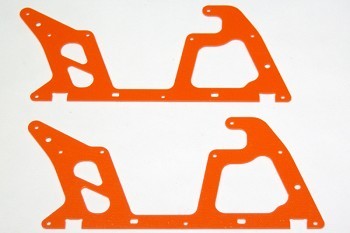 ALIGN T-REX 450 LOWER HIGH VISIBILITY ORANGE G-10 FRAME SET (2 PIECES) (11705O)