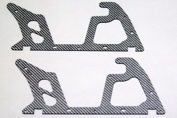 ALIGN T-REX 450 LOWER SILVER CARBON FIBER FRAME SET (2 PIECES) (11705S)