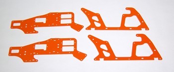 ALIGN T-REX 450 HIGH VISIBILITY ORANGE G-10 FRAME SET (4 PIECES) (11706O)