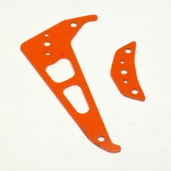 ALIGN T-REX 250 HIGH VISIBILITY ORANGE G-10 TAIL FIN SET (11750O)