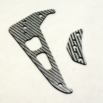 ALIGN T-REX 250 SILVER CARBON FIBER TAIL FIN SET (11750S)